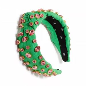 Lele Sadoughi classic knot headband with gemstones. Perfect condition.